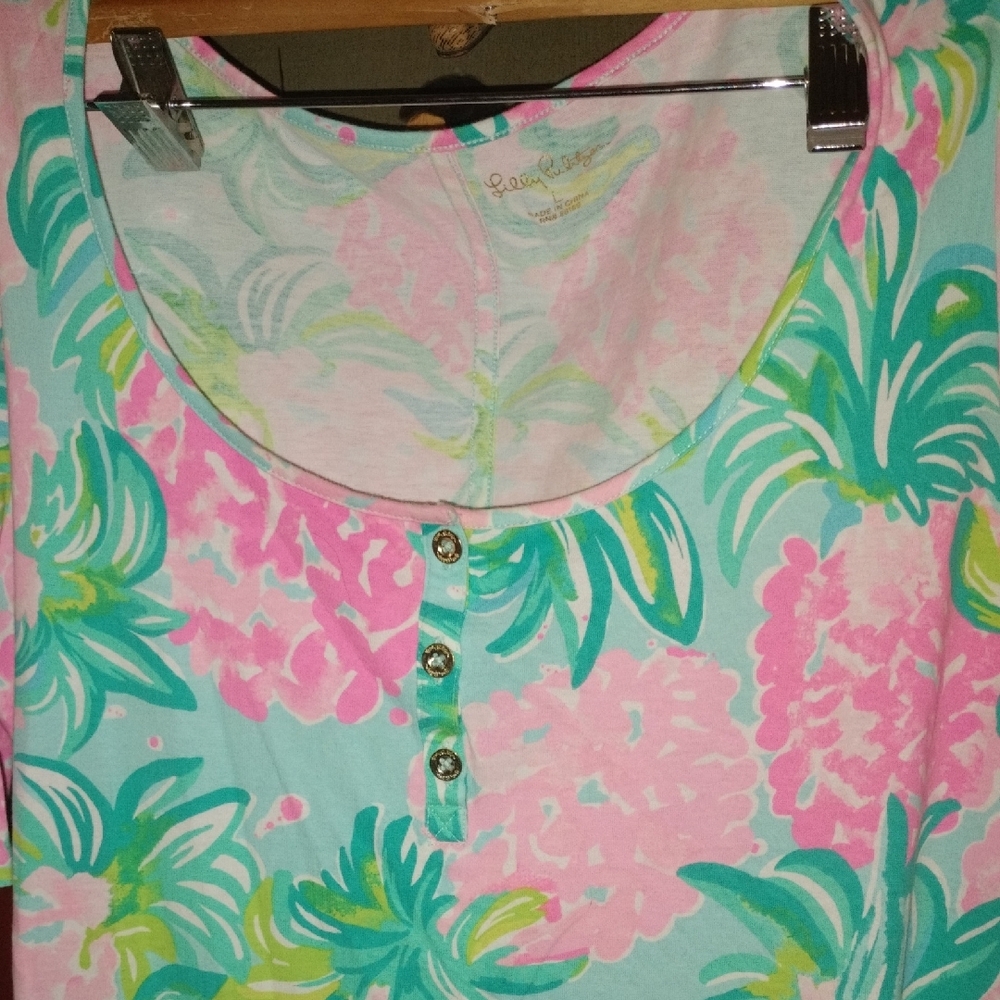 Lilly Pulitzer Pink and Green Gown - Picture 3 of 5